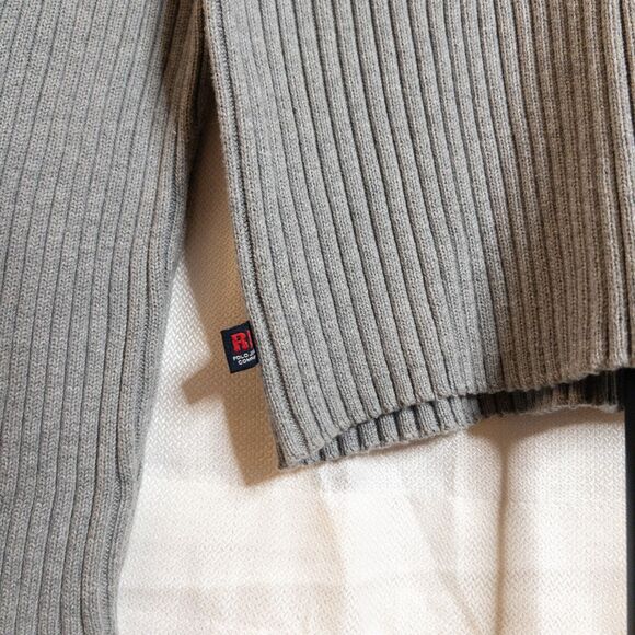 Vintage Y2K Polo Jeans Co. by Ralph Lauren Ribbed Knit Crew Sweater Grey XXL - Picture 10 of 16